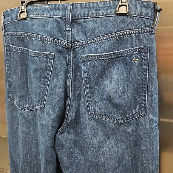 💕RAG & BONE💕 Lori Mid-Rise Wide-Leg Jeans ~ Dark Wash Blue 28 NWT